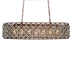 Langley 6-light Rusty 40-inch Edison Chandelier with Bulbs