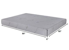 6' Queen Polyester Memory Foam Mattress Covered in a Soft Aloe Vera Fabric