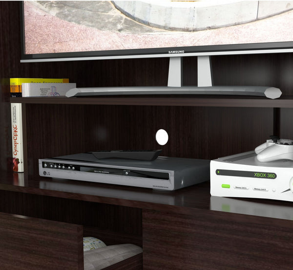 Espresso Finish Wood Four Drawer Armoire Dresser