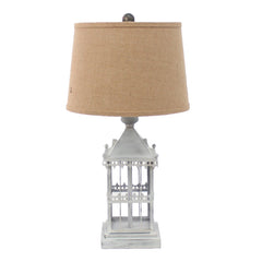 15 x 12 x 25.75 Gray Country Cottage Castle - Table Lamp