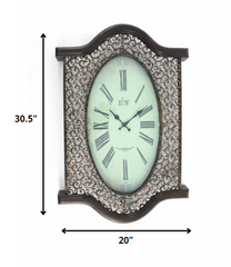 Bronze Finish Wooden Vintage Wall Clock