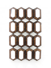 42 x 24.5 x 2 Bronze Modern Diamante Mirrored - Wall Sculpture
