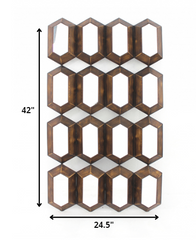 42 x 24.5 x 2 Bronze Modern Diamante Mirrored - Wall Sculpture