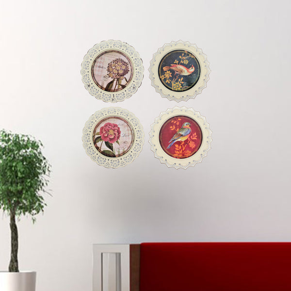 12.6 x 12.6 Multi-color Vintage Metal Plate - Wall Decor