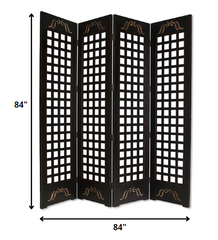 1" x 84" x 84" Brown Wood Omega  Screen