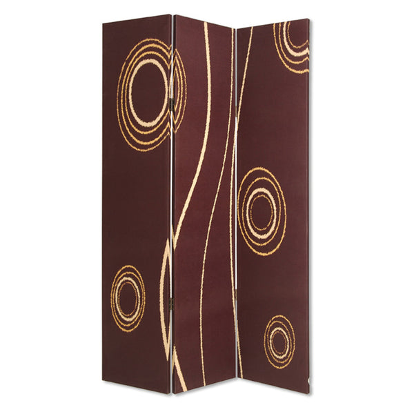 1" x 48" x 72" Multi Color Wood Canvas 3 Panel Screen