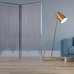 1" x 55" x 84" Silver Metal  Screen