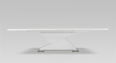 30' White MDF and Steel Dining Table