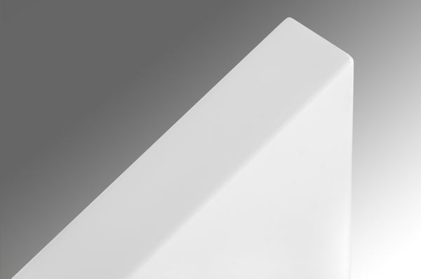 24' White MDF and Glass Mirror