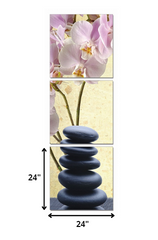 24' Multicolor Canvas Vertical 3 Panels Photo