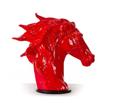 11' Red Polyresin Horse Head Sculpture