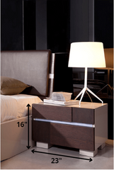 16' Brown Oak Nightstand