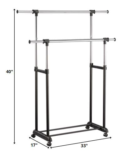 Garment Rack, Black - Metal Tube ?:32, 28, 19m Black