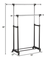 Garment Rack, Black - Metal Tube ?:32, 28, 19m Black