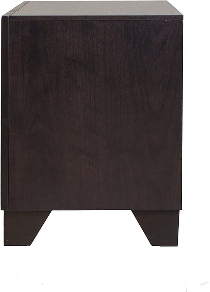 22' X 16' X 22' Espresso Rubber Wood Nightstand