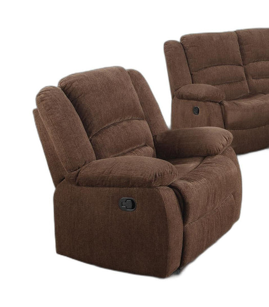 39" X 38" X 40" Dark Brown Chenille Motion Recliner