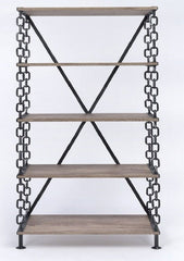 40' X 18' X 72' Rustic Oak And Antique Black Long Side Pier