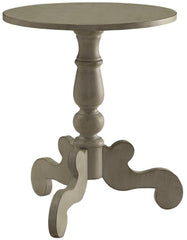 Ornate Slate Gray Wooden Side Table