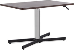 Height Adjustable Deep Brown Desk