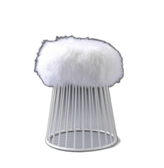 18' X 18' X 23' Wool And White Ottoman