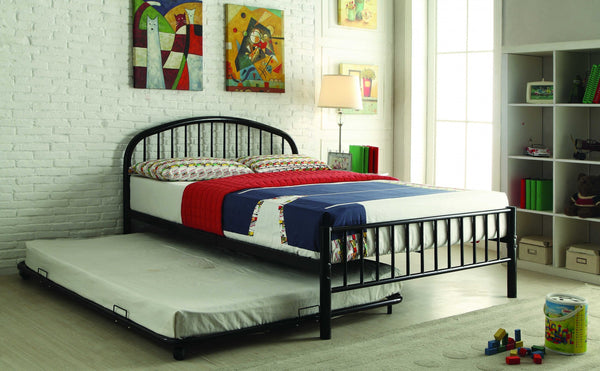 73' X 54' X 4' Full Black Metal Tube Trundle