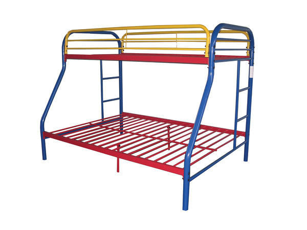 78' X 54' X 60' Twin Over Full Rainbow Metal Tube Bunk Bed