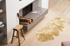 24" x 72" x 2" Gold Double Sheepskin - Area Rug