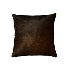 18" x 18" x 5" Chocolate Cowhide  Pillow