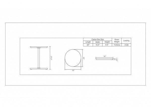 Floor Table - Chestnut