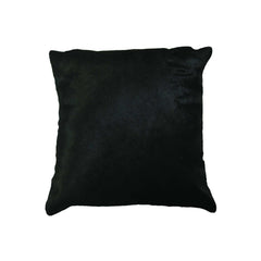 18" x 18" x 5" Black Cowhide  Pillow