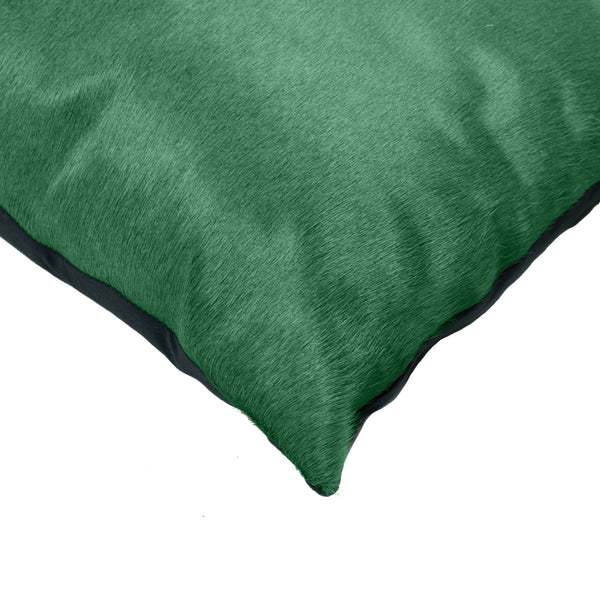 18" x 18" x 5" Verde Cowhide  Pillow