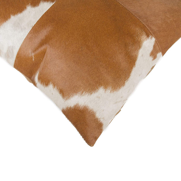 18" x 18" x 5" White And Brown Quattro  Pillow