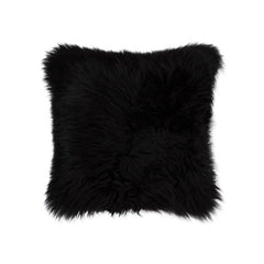 18" x 18" Black Sheepskin Pillow