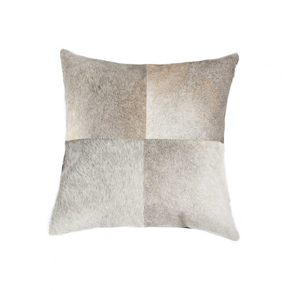 18" x 18" x 5" Gray Quattro  Pillow