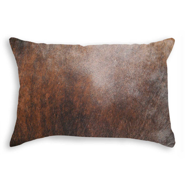12" x 20" x 5" Brown Cowhide  Pillow