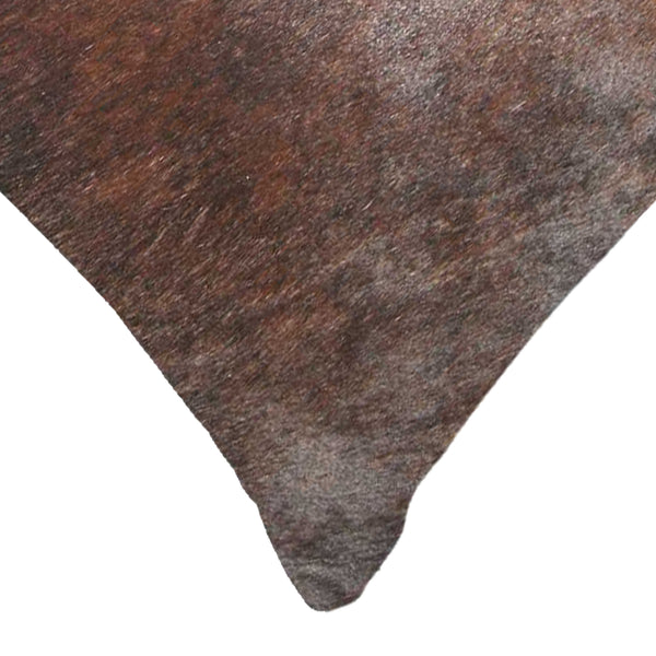 12" x 20" x 5" Brown Cowhide  Pillow