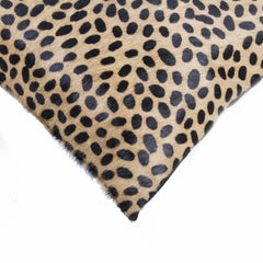 12" x 20" x 5" Cheetah Cowhide  Pillow