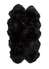 48" x 72" x 2" Black Quattro Sheepskin - Area Rug