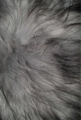 15" x 15" x 2" Metallic Silver Sheepskin Square - Chair Pad