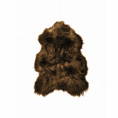24" x 36" x 1.5" x 2" Chestnut Sheepskin Single Long-Haired - Area Rug