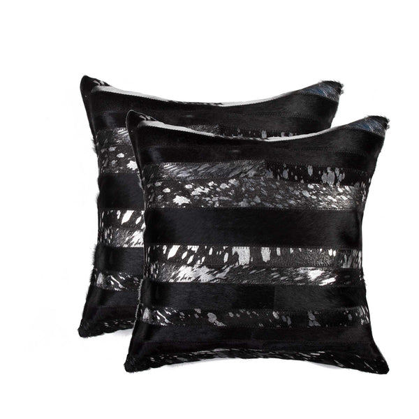 18" x 18" x 5" Gold And Black  Pillow 2 Pack