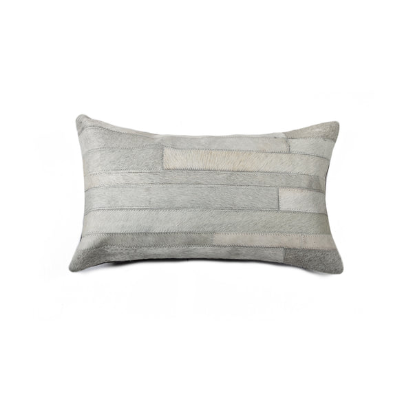 12" x 20" x 5" Gray  Pillow