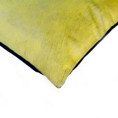 18" x 18" x 5" Yellow Cowhide  Pillow 2 Pack