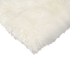 White Natural Sheepskin Chair Seat Cover