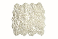 72" x 72" x 1.5" Off White Octo Faux Sheepskin - Area Rug