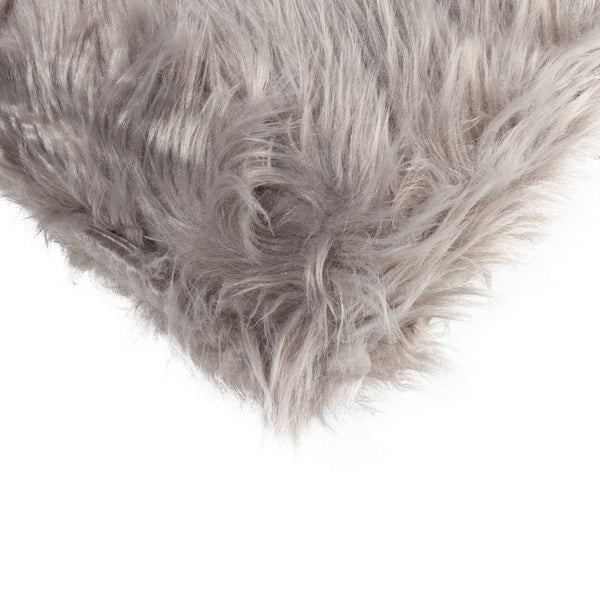 12" x 20" x 5" Gray Faux  Pillow 2 Pack