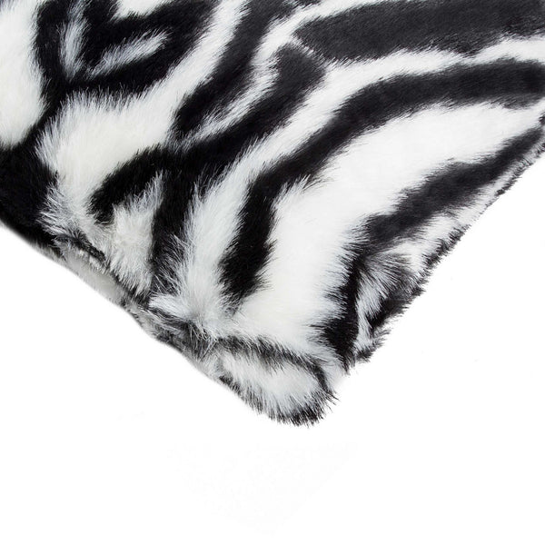 18" x 18" x 5" Denton Zebra Black and White Faux  Pillow 2 Pack