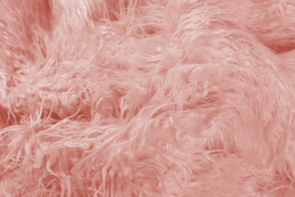 50" x 70" x 2" Dusty Rose Sheepskin Faux Fur Throw