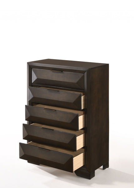 34' X 17' X 51' Espresso Rubber Wood Chest