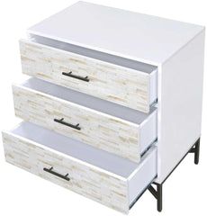 32' X 19' X 33' White  Weathered Wood Pattern Nightstand